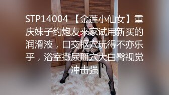 STP14004 【金莲小仙女】重庆妹子约炮友来家试用新买的润滑液，口交抠穴玩得不亦乐乎，浴室撒尿掰穴大白臀视觉冲击强