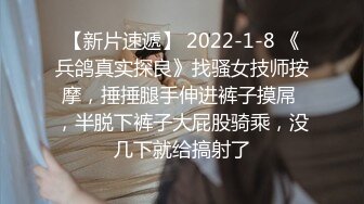 【新片速遞】 2022-1-8 《兵鸽真实探良》找骚女技师按摩，捶捶腿手伸进裤子摸屌 ，半脱下裤子大屁股骑乘，没几下就给搞射了