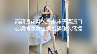 高颜值花臂纹身嫩妹子摸逼口交调情沙发上操抬腿侧入猛操